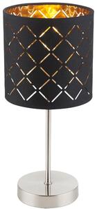 Lampada da tavolo a LED, tessuto, nero, H 35 cm