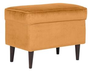 Pouf imbottito Ron in velluto senape - Blu68