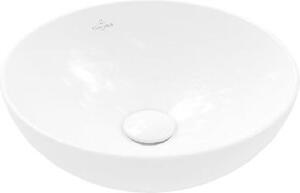 Villeroy & Boch Loop&Friends - Lavabo da appoggio, diametro 380 mm, senza sfioratore, CeramicPlus, Pietra bianca 4A4501RW