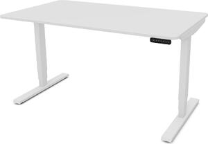 ASSMANN Scrivania elettrica regolabile in altezza Y-Line Curved Bianca, 120x70 cm, funzione memoria, doppio motore