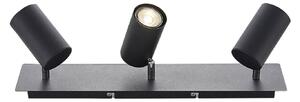 Faretto da soffitto Lindby Joffrey, 49 cm, nero, 3 luci, GU10