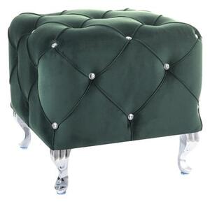 Sgabello Hestia K in velluto verde Blu78