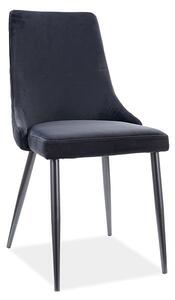 Sedia Piano B velluto nero Blu19