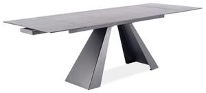 Tavolo allungabile Salvadore Ceramic grigio ANTHRACITE/nero opaco - L160-240 cm
