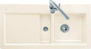 Lavello Villeroy & Boch 60 SUBWAY 1000 x 510 mm, vasca a sinistra a funzionamento manuale in legno
