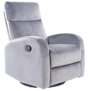 Poltrona reclinabile Olimp in velluto grigio - Blu14