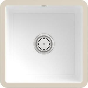 Villeroy & Boch Subway 50 - Lavello in Vetroceramica 44x44 cm, CeramicPlus, Bianco neve 332501KG