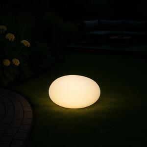 MeLiTec Solar light - Lampada solare da giardino a LED con cambio di colore - per giardino balcone terrazza - larghezza 35 cm - plastica - sfera piatta - LK02-6