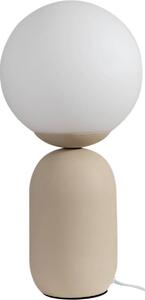 Lampada da tavolo Lindby Lennes, beige, vetro, Ø 20 cm