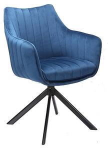 Sedia Azalia in velluto blu navy Blu86