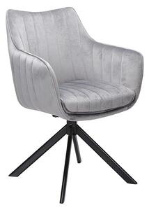 Sedia Azalia velluto grigio Blu14