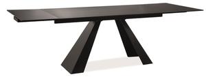 Tavolo Salvadore allungabile nero opaco L160-240xl90 cm