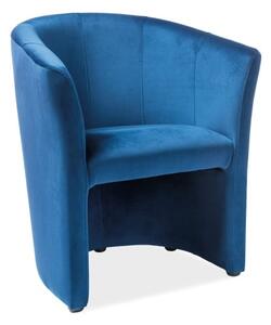 TM 1 poltrona in velluto blu navy Blu86/wenge