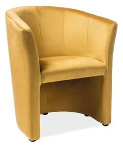 Poltrona TM 1 in velluto curry - Blu68/wenge