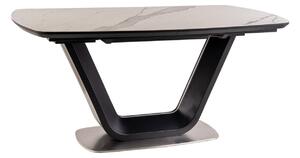 Tavolo allungabile Armani Ceramic effetto marmo bianco/nero opaco - L160-220 cm