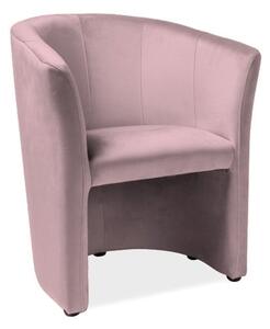 Poltrona TM 1 in velluto rosa - Blu52/wenge
