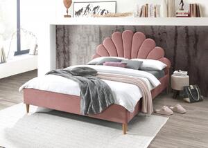 Letto Santana in velluto rosa - Blu52 160×200 cm