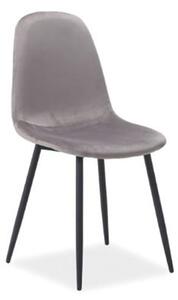 Sedia Fox in velluto grigio - H 86 cm