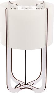 Lampada da tavolo Globo Tl Mdf bianco con bordo marrone, 1Xled 21584