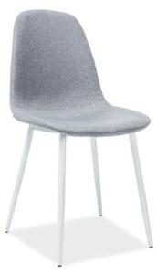 Sedia tessile Fox grigio-bianco - H 86 cm