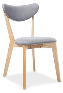 Sedia imbottita in legno Brando grigio - H 76 cm