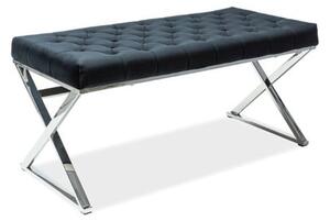 Panca da interno Onyx black - L 100 x l 46 x h 48 cm