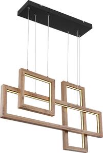 Lampada a sospensione a LED, metallo, nero opaco, regolabile in altezza, L 80 cm
