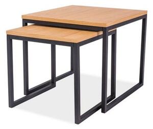 Set di Tavolini da caffè Largo Duo - L 40-50 x L 40-50 x H 40-45 cm
