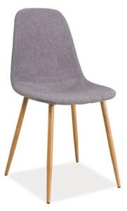 Sedia in tessuto Fox grigio-naturale - H 86 cm