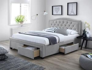 Letto Electra imbottito in grigio - 160x200 cm