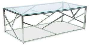 Tavolino da caffè Escada A Silver - L 120 x L 60 x H 40 cm