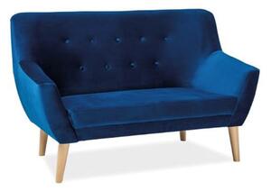 Divano Nordic 2 in velluto blu navy - Blu86