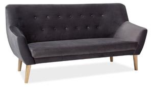 Divano Nordic 3 in velluto grigio Blu14 - H 90 cm