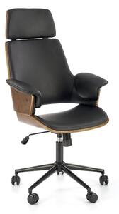 Sedia da ufficio Weber in noce/nero - H122 cm