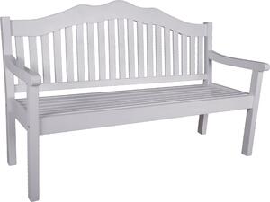 Panchina da giardino Austin 985110, 3 posti, legno bianco, 160 x 65 x 103 cm