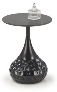 Tavolino da caffè Verde effetto marmo nero / nero - ø40/h52 cm