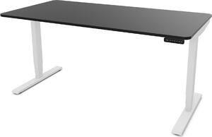 ASSMANN Scrivania elettrica regolabile in altezza Y-Line Curved Nero Bianco, 160x80cm, funzione memoria, doppio motore