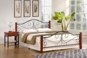 Letto Violetta in ciliegio antico/nero - 120x200 cm