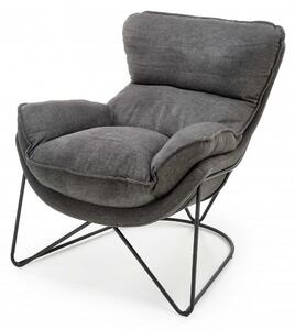 Poltrona Volker grigio scuro/nero H78 cm