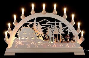 Decorazione per finestra arco per uccelli con figure LxPxH= 65x6,5x43cm NUOVO