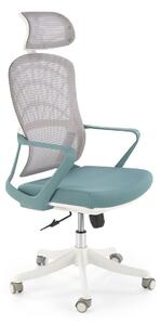 Sedia da ufficio Vesuvio 2 in turchese/bianco - H121 cm
