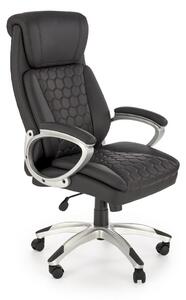 Sedia da ufficio Thomas in ecopelle nera H122 cm