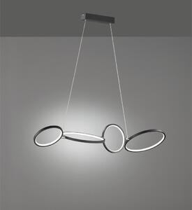 Lampada a sospensione Trio Rondo LED 37 W, dimmerabile, nero opaco, bianco caldo