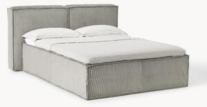 Letto boxspring in velluto a coste Lennon