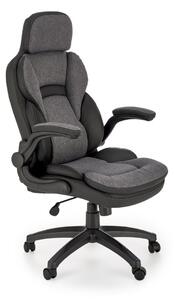 Sedia da ufficio Valerio in nero/grigio - H128 cm