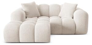 Divano angolare color crema (con penisola a sinistra/con chaise lounge) con rivestimento in ciniglia Treno – Cosmopolitan Design