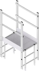 Griglia di accesso Hymer larga con gradino R13 in alluminio, lunghezza 0,95 m