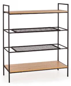 Scaffale REG-21 in rovere dorato/nero