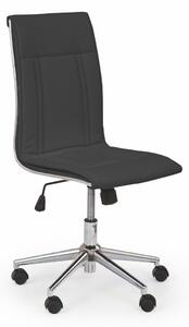 Sedia da ufficio Portos in nero - H107 cm