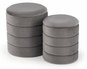Set di 2 Pouf Pacho in grigio
